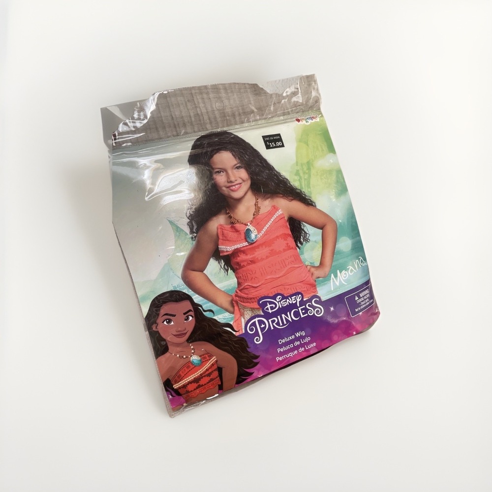 Disney Princess Moana Wig Child Costume‎ NEW